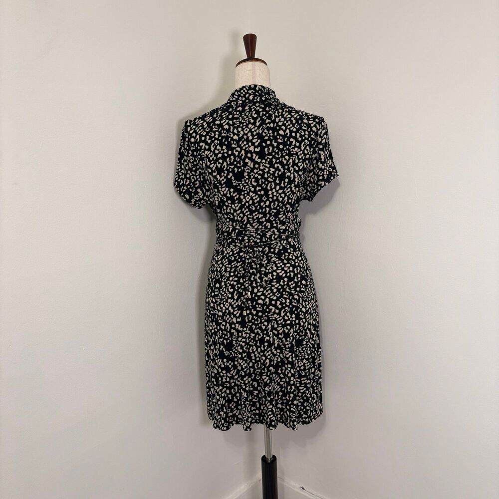 Free People Marsaille Black Animal Print Short Sleeve Cutout Mini Dress Sz M - Picture 5 of 8